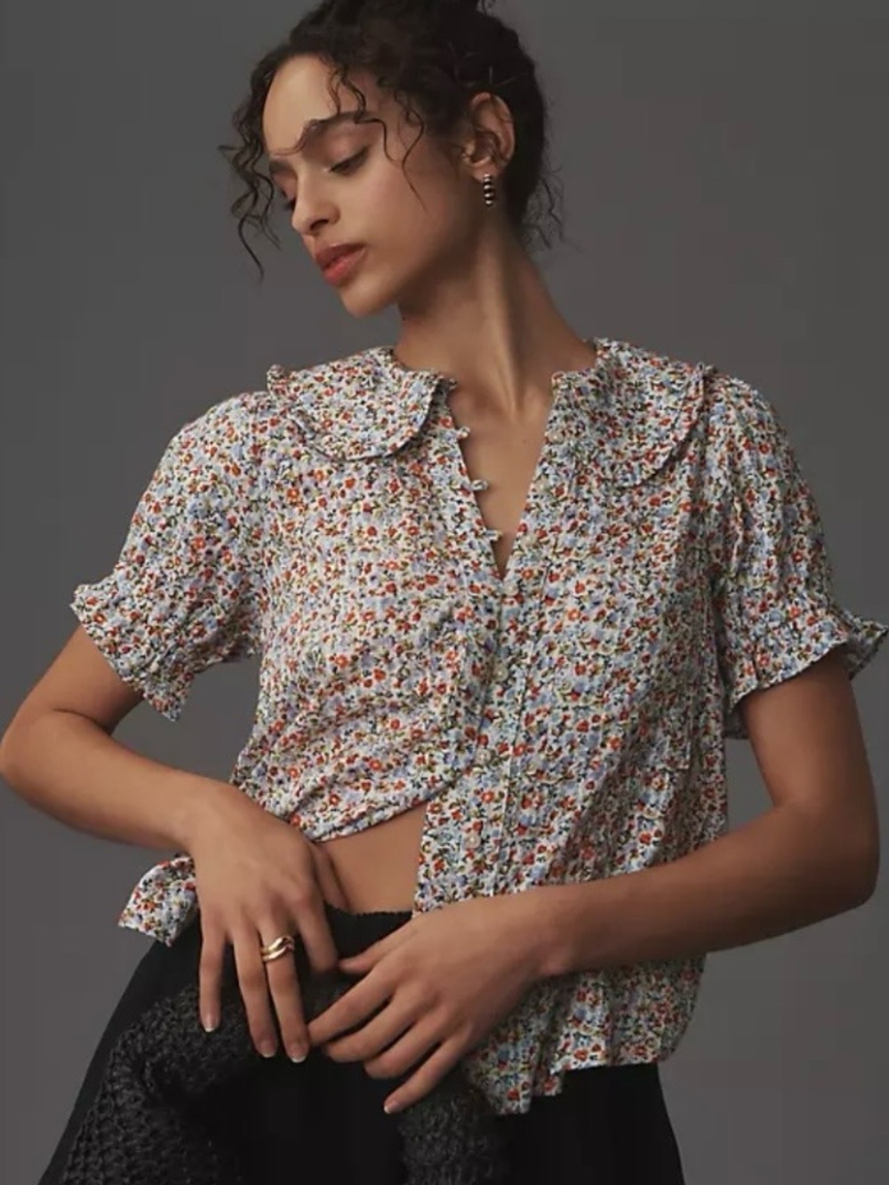 Anthropologie Pilcro Keira Button-Down Blouse